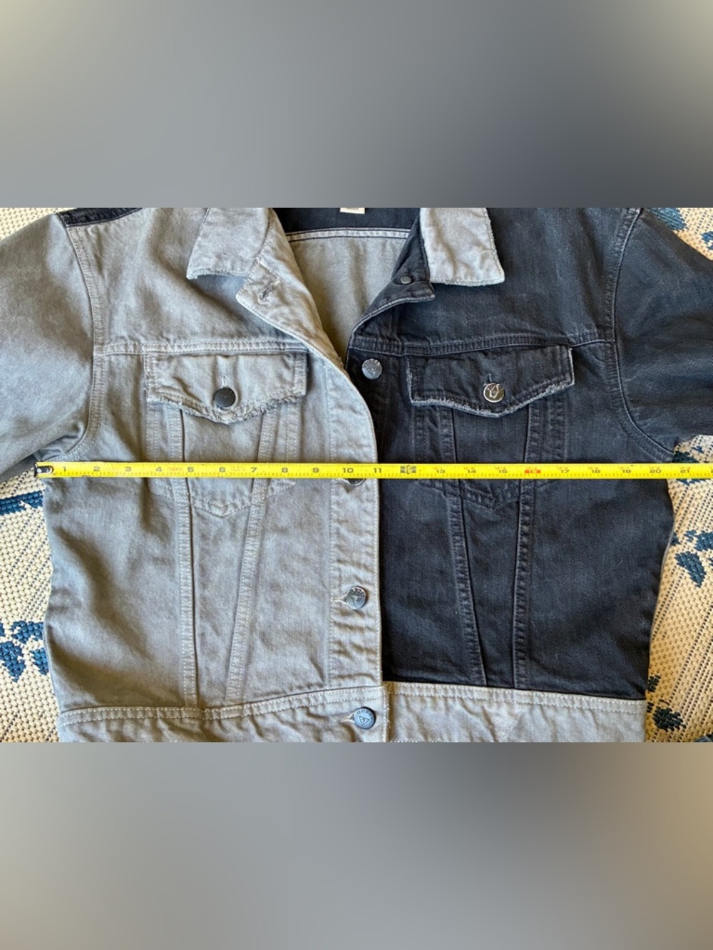 2-Piece Two-Tone GUESS? Jeans Jacket and Jorts Set - M Jkt / 26" Shorts - Picture 6 of 10
